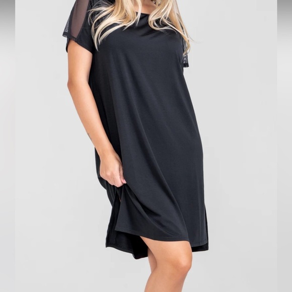 NWT Honeylove BlissWear Black Nightshirt Nightgown Sleep Shirt Ultra Soft SZ S - Picture 1 of 14